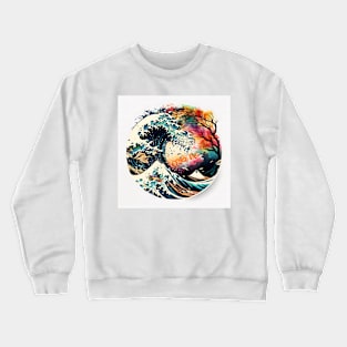 Trippy great wave Crewneck Sweatshirt